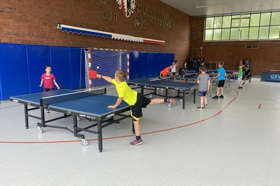 Auch in der Sporthalle der Grundschule Grömitz fanden unterschiedliche Aktionen statt.