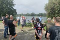 Wettkampfbesprechung am Oberteich.