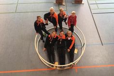 Laura Wussow, Verena Markmann und Carmen Sähn (vorne v. lks.); Svenja Hartmann, Andra Franz, Torva Franz und Lenn Steffien (hinten v. lks.).