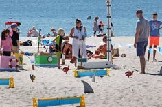 Für die kleinen Besucher war der Spiele-Parcour am Strand ein beliebter Treffpunkt.