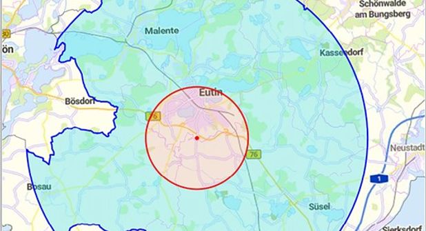 Schutz- und Überwachungszone Geflügelpest Eutin.