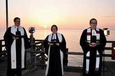 Pastor Matthias Hieber, Pastorin Kristina Warnemünde und Pastor Frank Karpa (v. lks.).