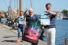Freuen sich auf einen kreativen Sommer: Lisa Überbacher (TALB), Dietmar Baum (Kulturbüro) und André Rosinski (TALB; v. lks.).