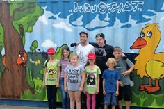 Teilnehmer des Graffiti-Workshops.