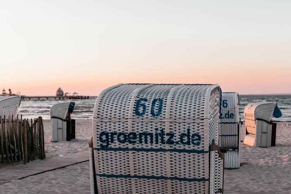 Strandkorb-Opening am Grömitzer Strand.