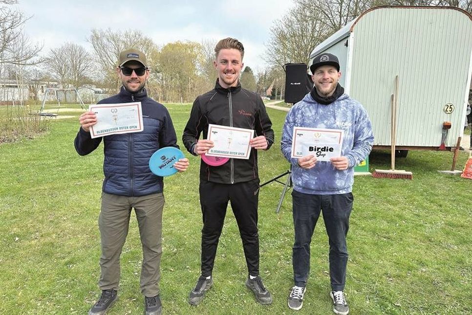 Siegerfoto Open-Division (v.l.): Greg Snell, Timo Hartmann, Luca Kurzeknabe.