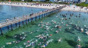 Nach der erfolgreichen zweien Etappe des Seebrückenschwimmens musste die dritte Etappe wetterbedingt abgebrochen werden.