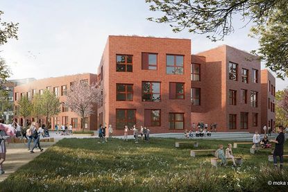 So wird die neubenannte Emmi-Bonhoeffer-Schule in Pönitz nach dem Umbau mit neuem Trakt D aussehen.