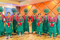 Gruppe Bhangra Desire International Folk Art Club aus Piunjab, Indien.