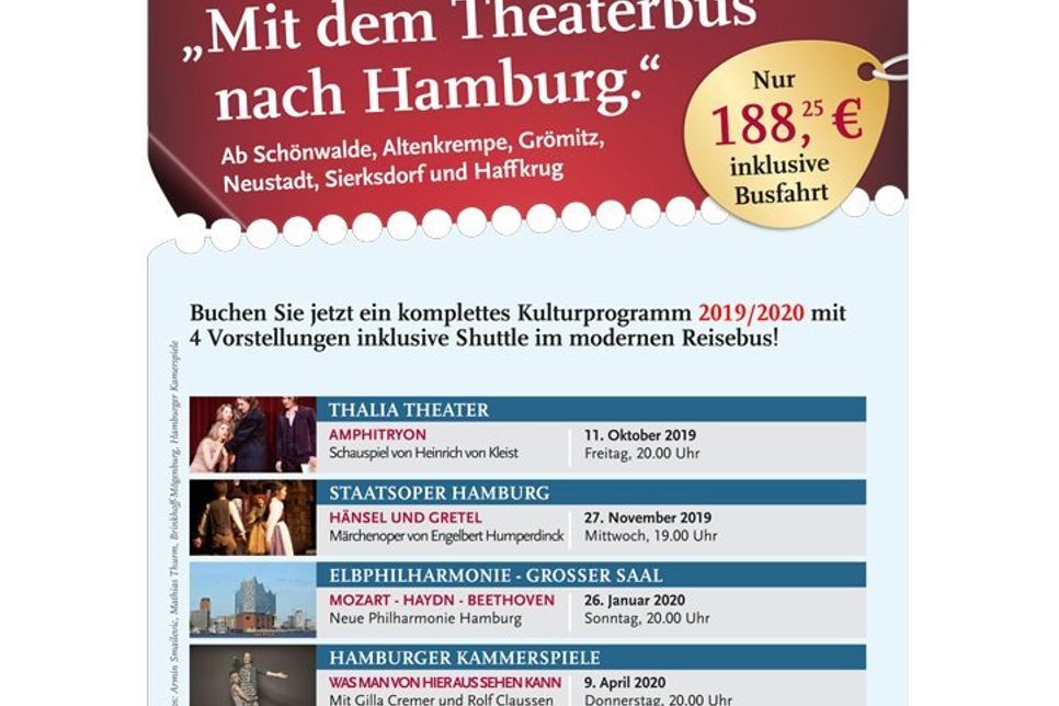 Spannende Theaterstücke warten auf Sie in Hamburg.
