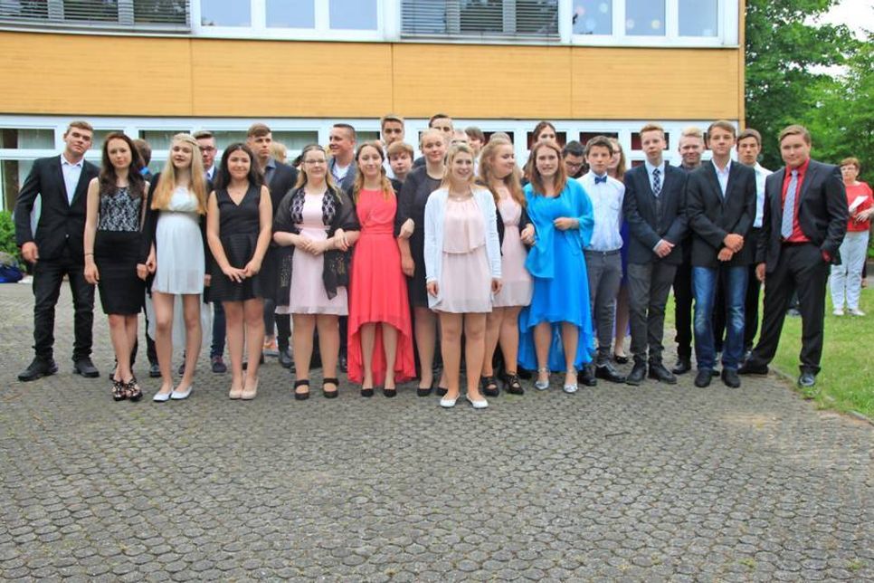 Die Entlassschüler der 9. Klassen der Grund- und Gemeinschaftsschule.