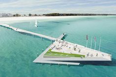 So sieht der Entwurf für die neue Seebrücke von Scharbeutz aus.