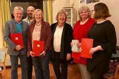 Ehrungen: Roland Voß, Christian Stahl, Regina Voß, Bettina Hagedorn, Ute Scharf, Ria Stahl (v. lks.).