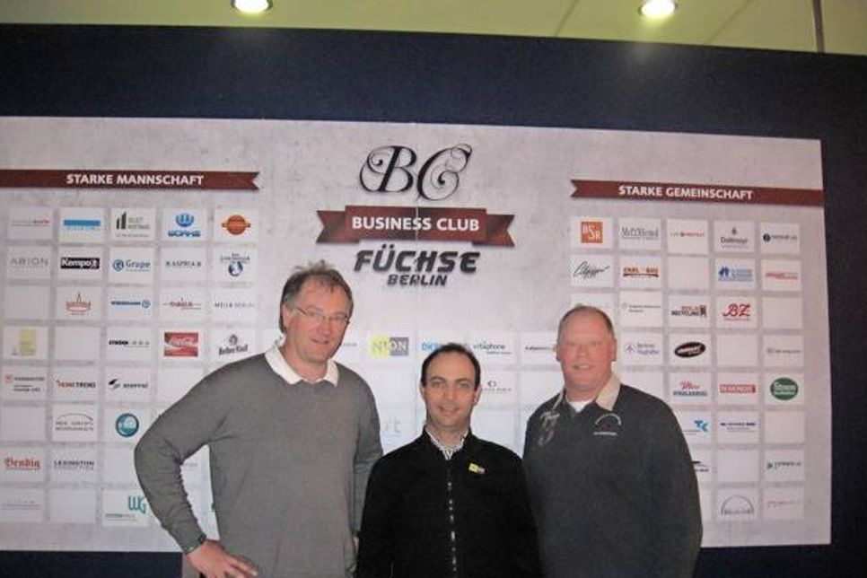 Jan-Eric Hertwig, Bob Hanning und Udo Tegtmeyer (v. lks.) vor zwei Jahren bei ersten Gespräche über mögliche Entwicklungen einer HSG Neustadt und Grömitz.