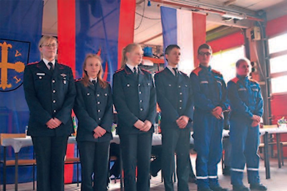 Der Vorstand der Eutiner Jugendfeuerwehr.