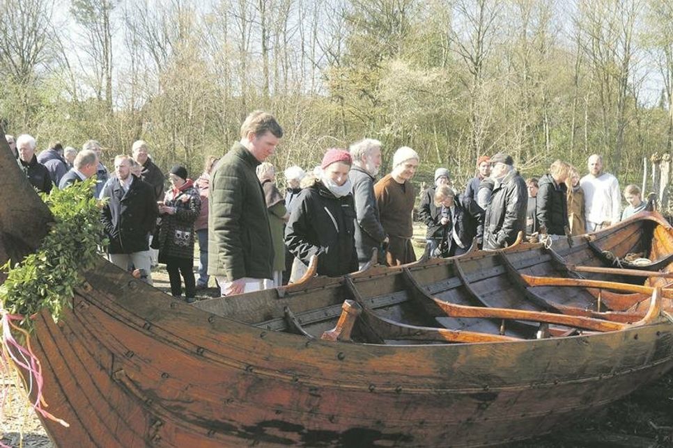 Taufe des Bootes auf den Namen „Sigrid“.