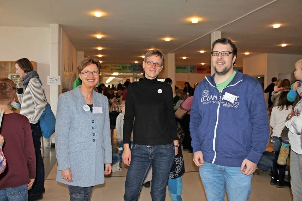 Anne-Sabine Kluvetasch von der Fachschule Lensahn, Andrea Baum vom Haus der kleinen Forscher und Fachlehrer Carsten Kreutzfeldt (v. lks.).