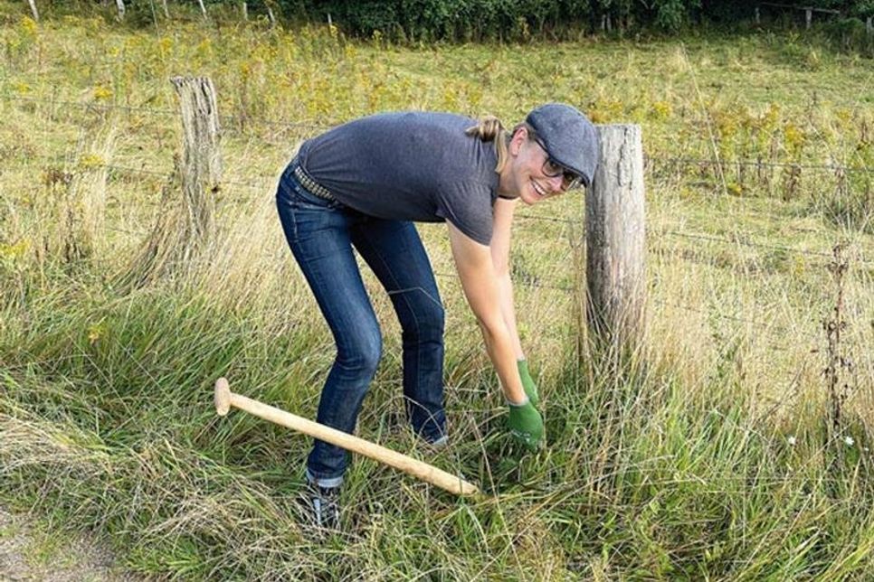 Andrea Saß unterstützt die Aktion tatkräftig.