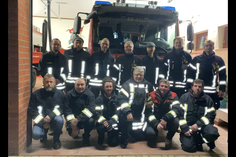 Ein Teil der Kameraden der Freiwilligen Feuerwehr Schashagen.