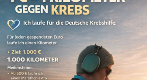 Ben Paulsen läuft zugunsten der Deutschen Krebshilfe