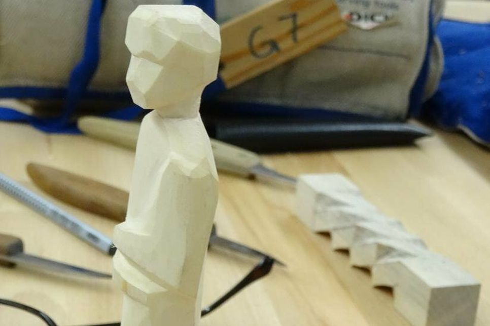 Nach zwei Stunden entstand bereits ein kleines Kunstwerk.