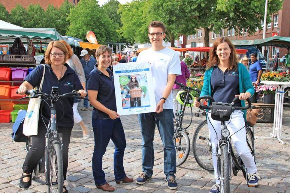Sie rufen zum Mitmachen auf: Andrea Elisabeth Brunhöber, Melanie Hosse, Marvin Böttger und Vera Heß (v. lks.).
