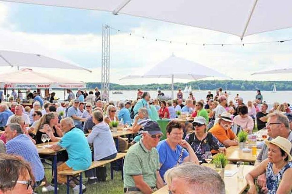 Wein- und Musikliebhaber genossen das schöne Wetter