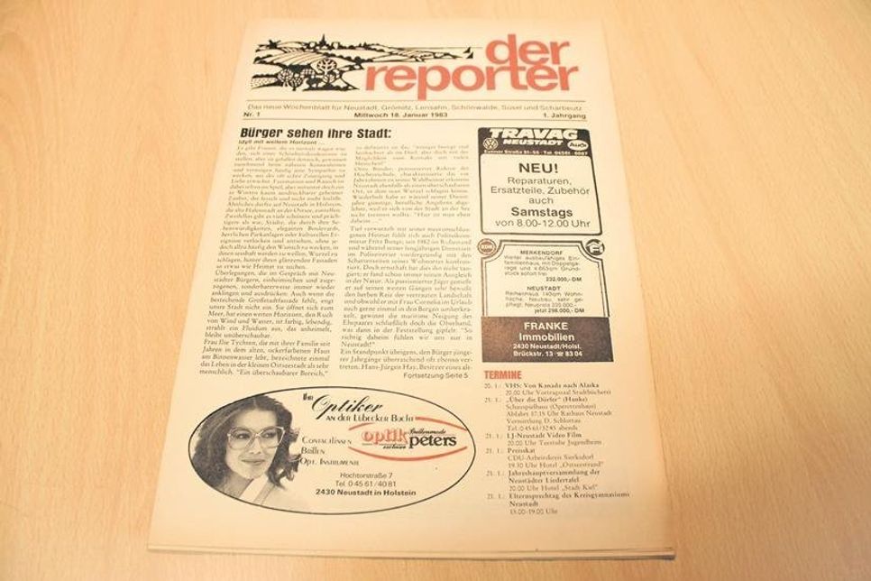 Die erste Ausgabe des reporters vom 18. Januar 1983.