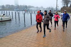 Lockeres Joggen entlang des Jungfernstiegs.