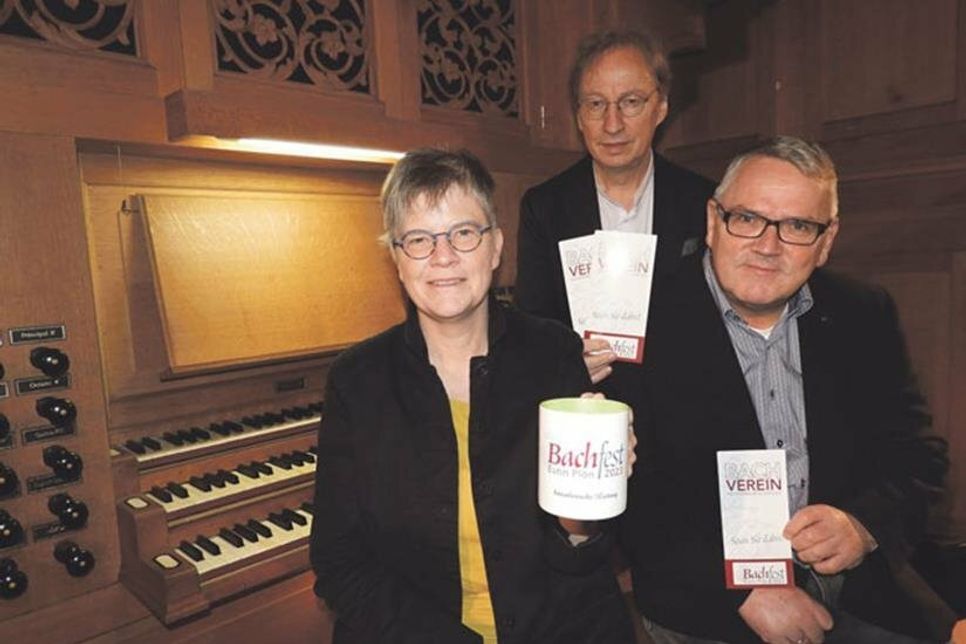 Antje Wissemann, Arvid Gast und Henrich Schwerk nehmen Kurs auf das Bachfest 2023.