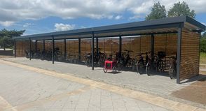 Fahrradabstellanlage Höhe „Milloncino“.