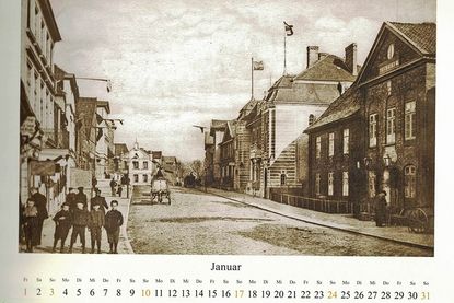 Im Januar ist die Lübecker Straße während des Ersten Weltkriegs zu sehen.