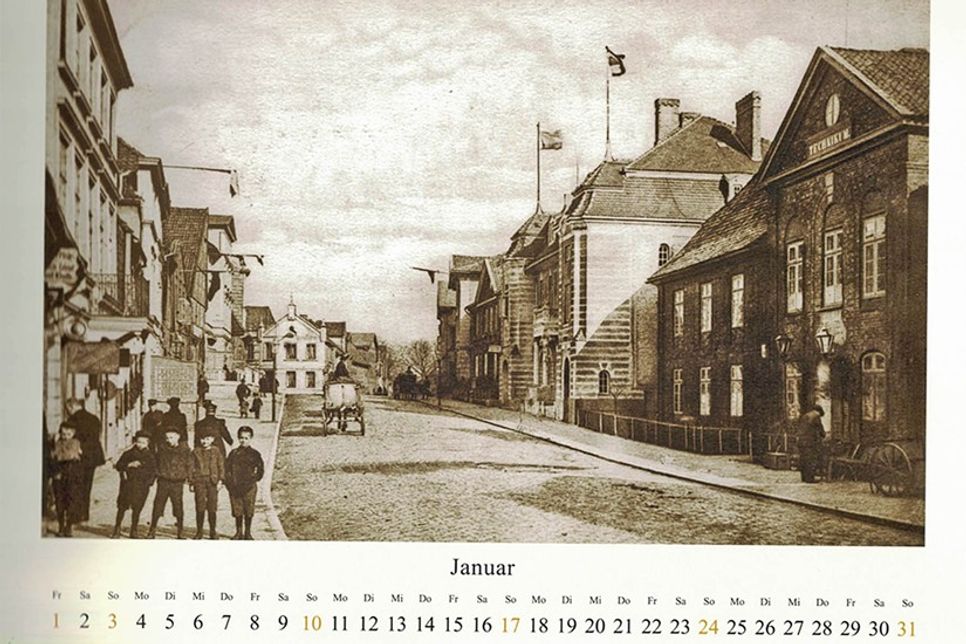 Im Januar ist die Lübecker Straße während des Ersten Weltkriegs zu sehen.