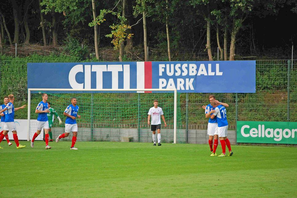 Die U23 Holsteins hatte oft Grund zum Jubeln.