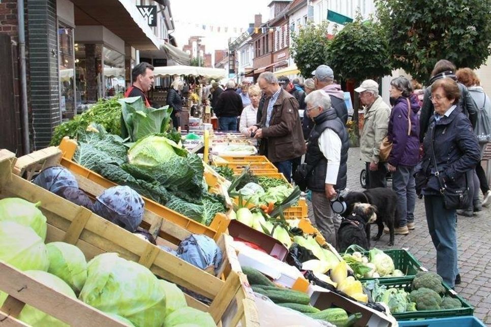 Der Bauernmarkt findet auch in diesem Jahr in der Kremper Straße statt.