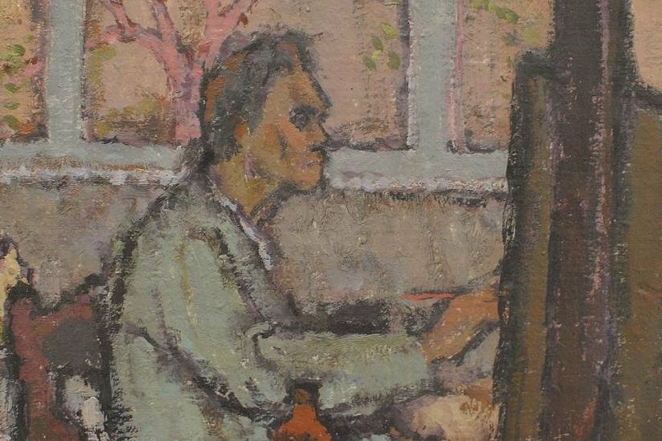 „Niemeyer im Atelier“, Ausschnitt aus einem Bild, das Otto Manigk 1950 gemalt hatte.