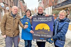 Thies Harm, der Vorsitzende des Vereins „Schusterstadt Preetz“, freut sich mit dem Koordinationsteam Susanne Stökl, Gerhard und Erika Jaeger (von links) auf ein erlebnisreiches Kulturnacht-Jubiläum.