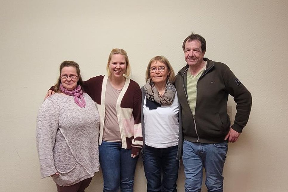Bettina Boden, Miriam Schwan, Heike Liebstreich und Joachim Lübcke (v. lks.) bilden den neu gewählten Vorstand und freuen sich auf ein ereignisreiches Jubiläumsjahr.