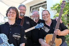Eingespielt und sympathisch: Sandra Rindfleisch, Joachim Tholema, André Bachmann und Frank McKean (v. lks.) sind „Ferrymen“.