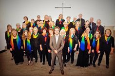 Der Gospelchor „Voice Company“ mit Chorleiter Christoph Biehl.