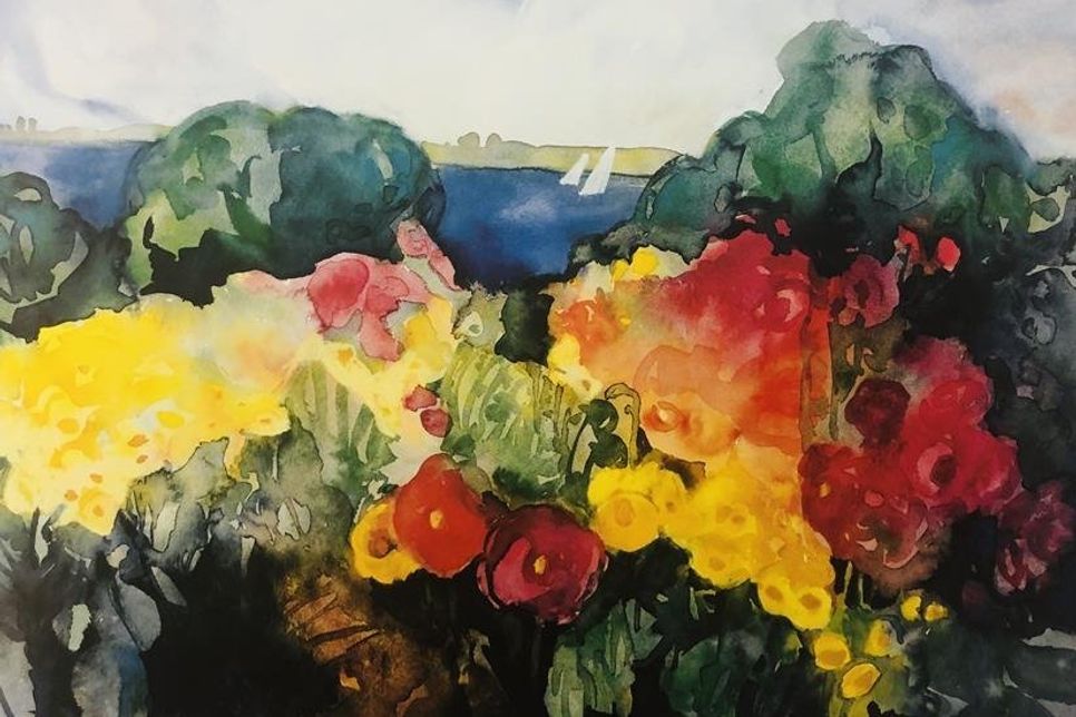 Farbenprächtige Landschaft von Gisela Maack.