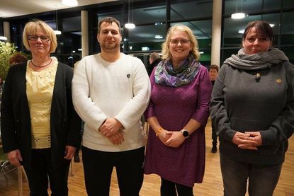 Auf neuen Positionen im Vorstand: 1. Vorsitzende Anett Virsnitis, 2. Vorsitzender Michel Lemburg, Beisitzerin Daniela Krüger und Beisitzerin Sandra Mootz (v. lks.).