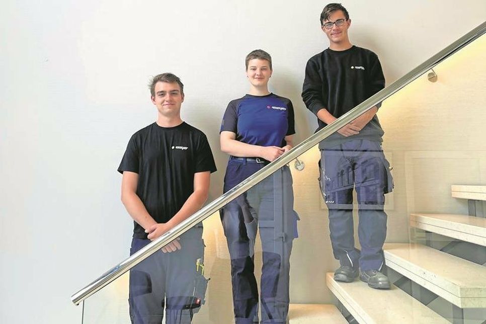 Neu im Team: Leon Heße, Louisa Schütz, Christoph Rößler (v. lks.) und Connor Sellmann (nicht auf dem Foto).