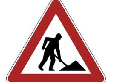 Vollsperrung der Zu- und Ausfahrt zum EDEKA-Markt Krause