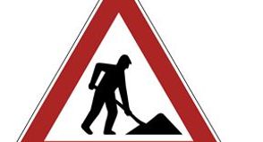 Vollsperrung der Zu- und Ausfahrt zum EDEKA-Markt Krause