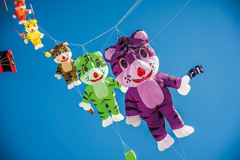 Vom 29. September bis 3. Oktober findet das Herbstdrachenfest in Travemünde statt.