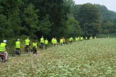 Fluthilfe mit dem Fahrrad.