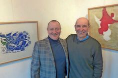 Hans-Peter Klausberger und sein Künstler Helmut Kaun laden ein zur Ausstellungseröffnung im KulturCafé Klausberger am Donnerstagabend.