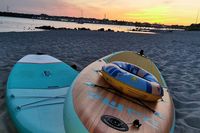 Dieses Bild macht richtig Lust auf eine Stand Up Paddle Tour in der Abendsonne - Foto: Ines Crossen-Fedder.