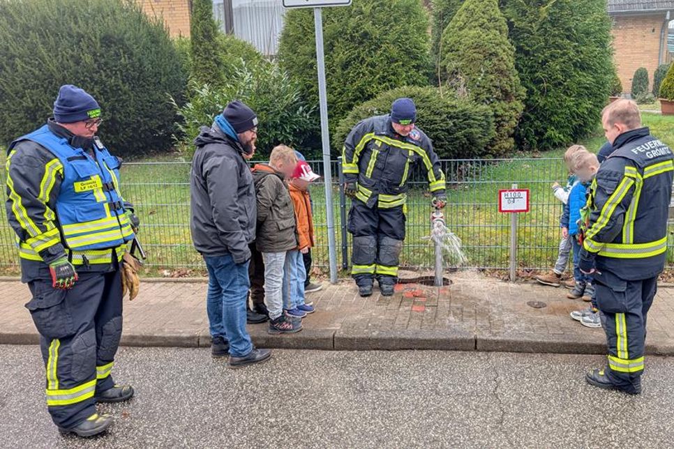 Die Projektteilnehmer beschäftigten sich auch mit der Frage, wo das Löschwasser herkommt.